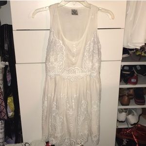LF beautiful white eyelit and lace dress